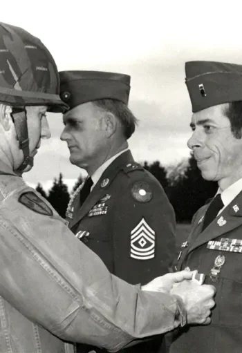 Presentation of my second Meritorious Service Medal at retirement ceremony October 31st, 1977